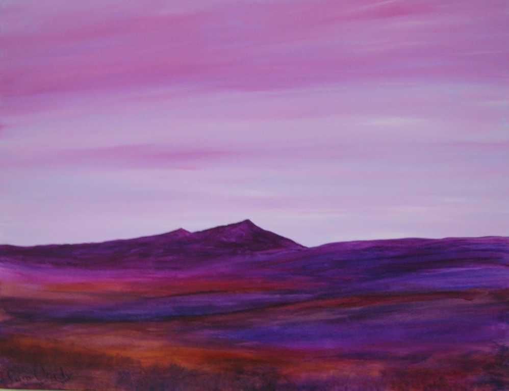 Painting of Simonside hills | Northumberland in Autumn | North East England